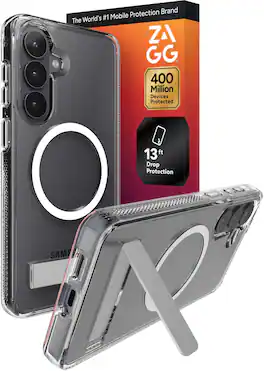 ZAGG - Crystal Palace Snap Magnetic Case with Kickstand for Samsung Galaxy S26+ - Clear