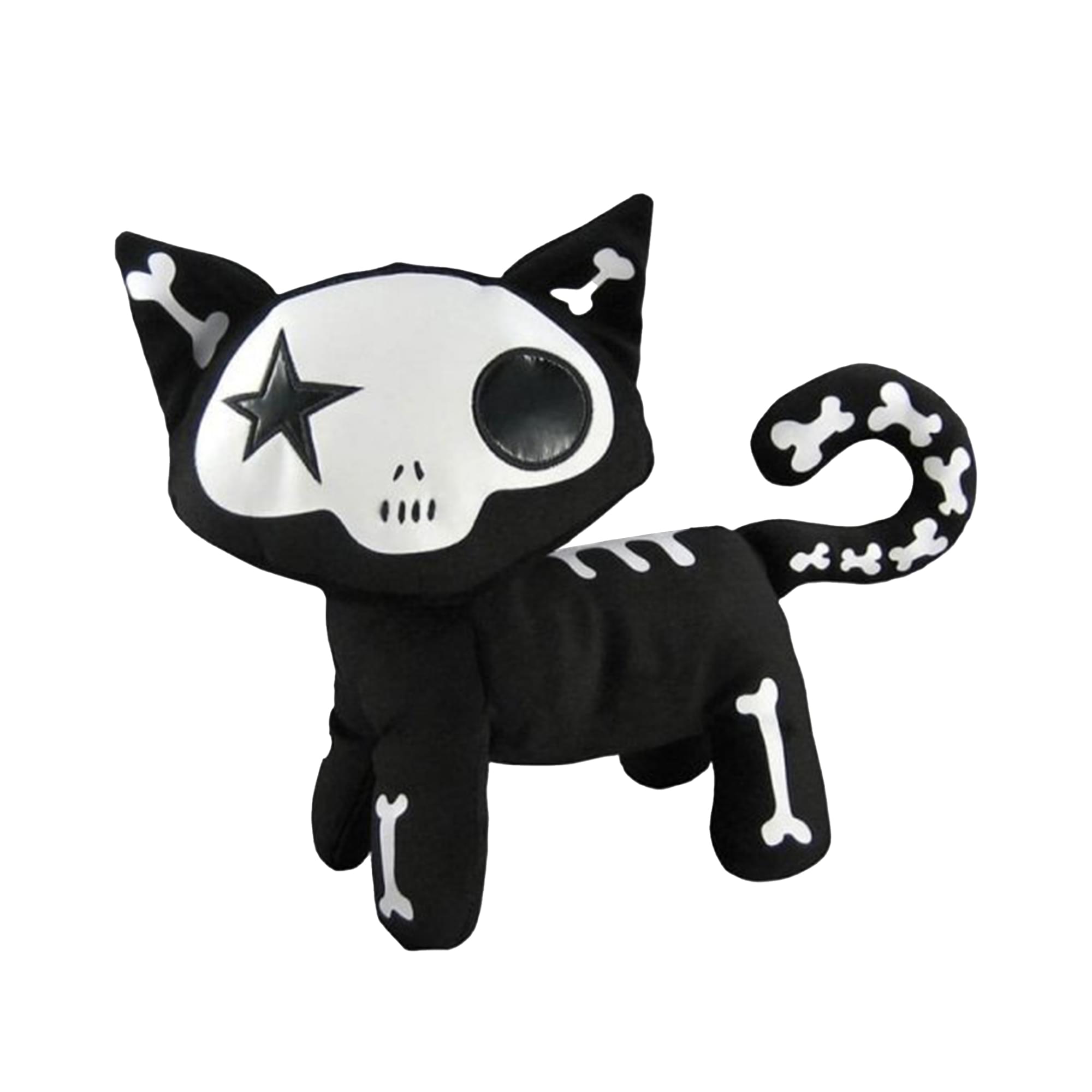 Front. Toynami - Emily the Strange 8 Inch Skele-Posse Plush | Mystery - Black.