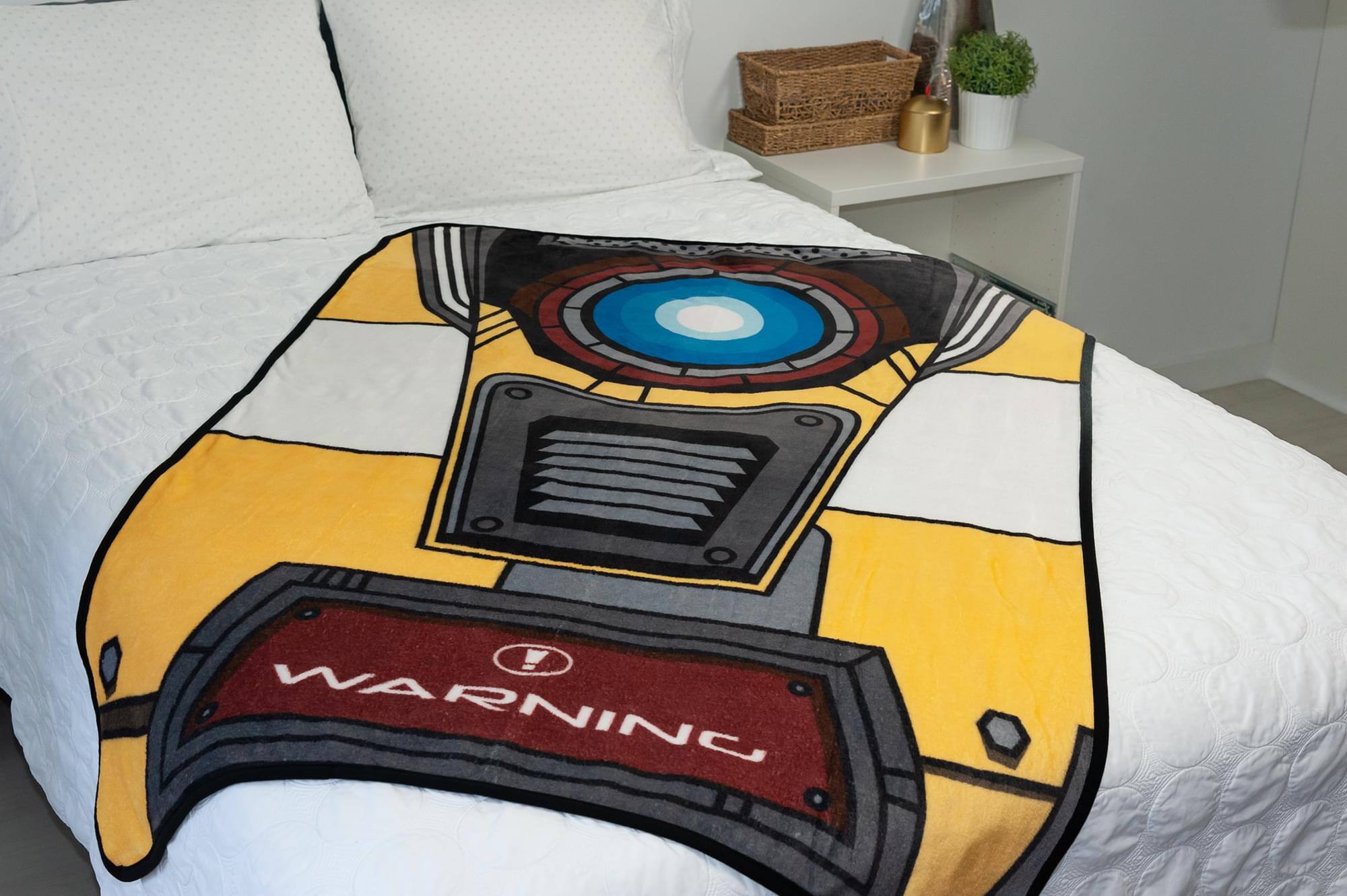 Alt View 3. Just Funky - Borderlands Claptrap Fleece Throw Blanket - 45 x 60-Inches - Yellow.