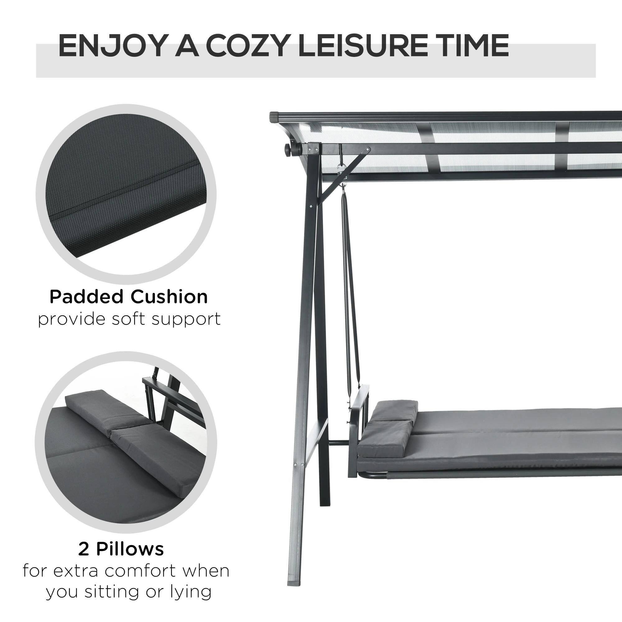 ENJOY A COZY LEISURE TIME

Padded Cushion provide soft support

2 Pillows for extra comfort when you are sitting or lying