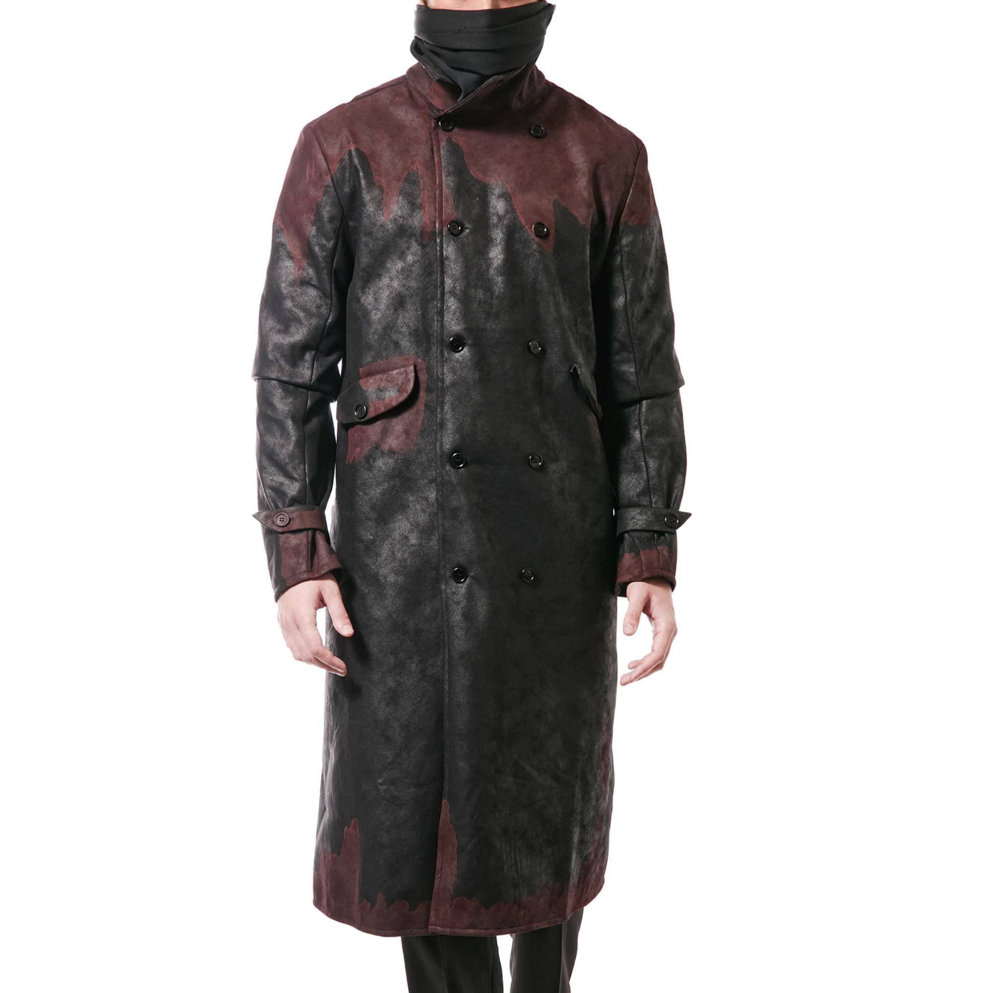 Alt View 1. Costume Culture by Franco - Mr. Monster Adult Costume Trenchcoat | X-Large - Black.