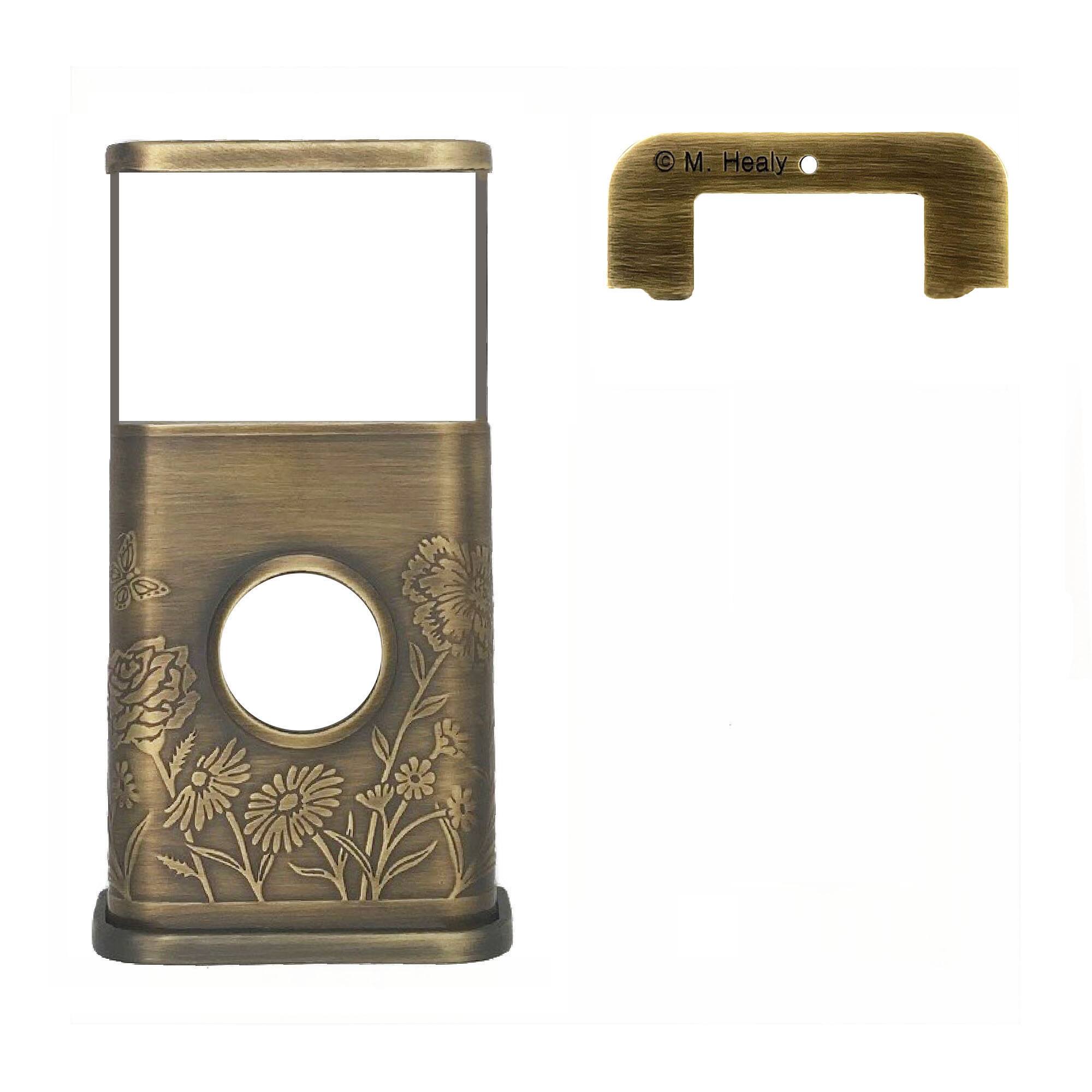 Back. Michael Healy - Garden Video Doorbell Cover (Ring Battery Doorbell 2024 Release) - Antique Brass.