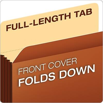 FULL-LENGTH TAB  
FRONT COVER FOLDS DOWN