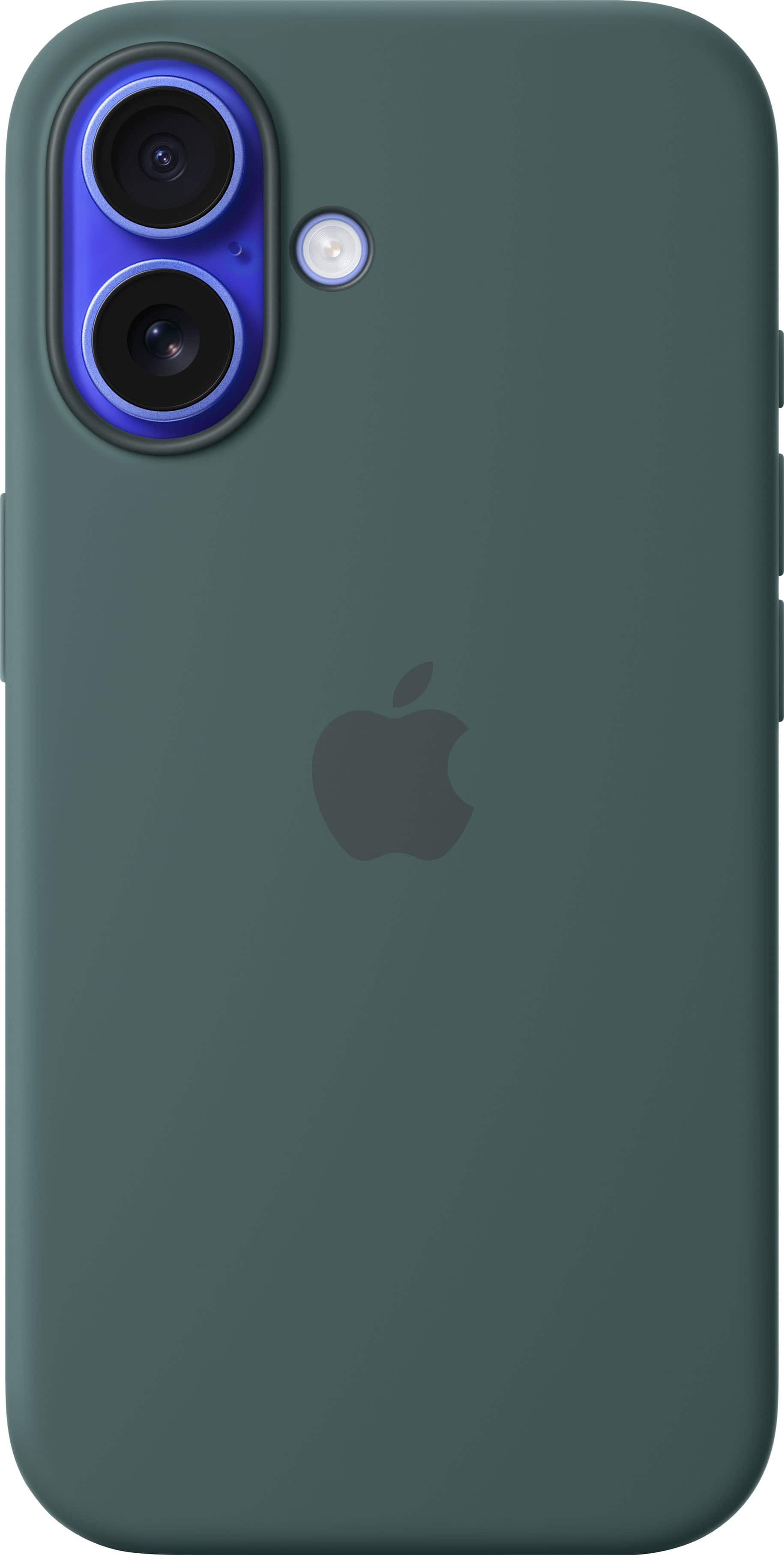 Apple - iPhone 16 Silicone Case with MagSafe - Lake Green - Front_Zoom
