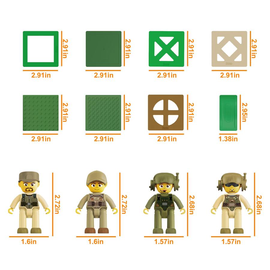Go Create Magnets PicassoTiles 186 PC Military Combat Force Theme, Magnetic Tiles and ...
