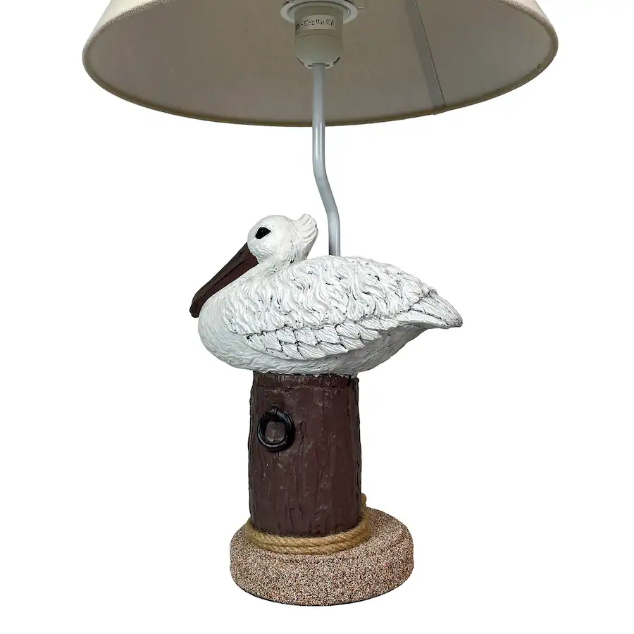 Chesapeake Bay Coastal Pelican Table Lamp 23" Resin Nautical Beach ...