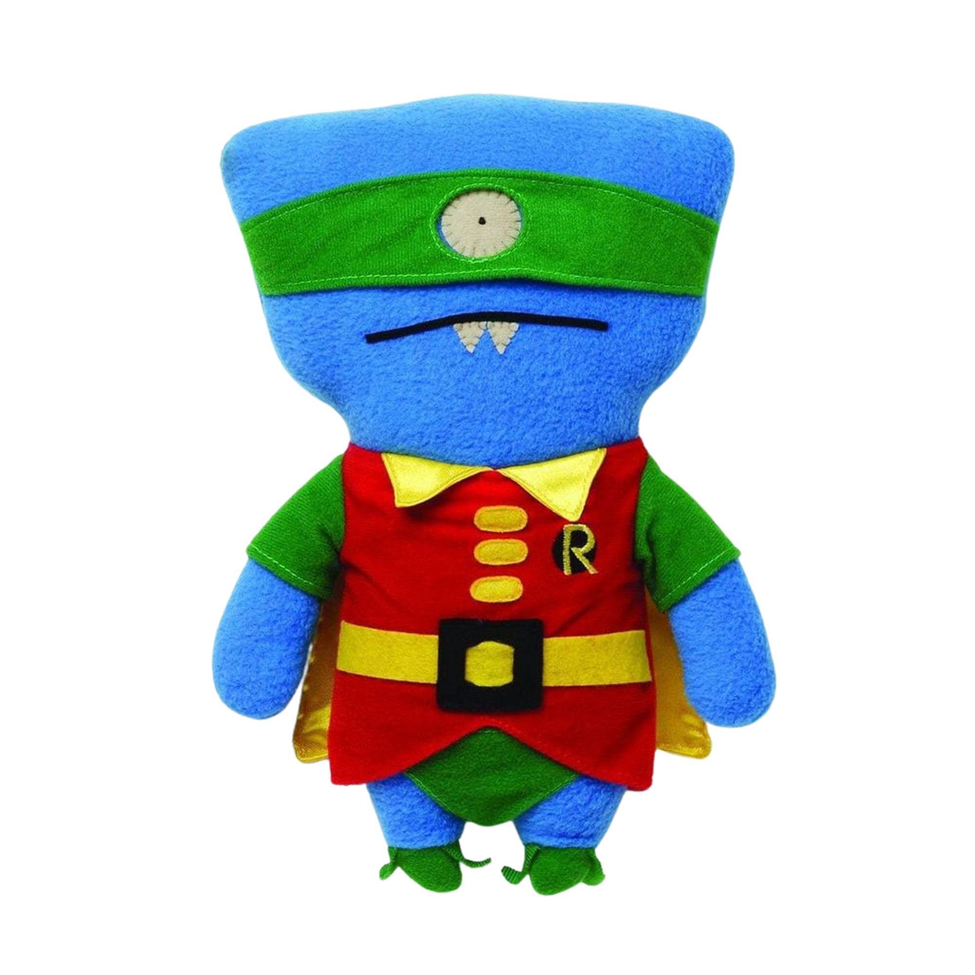 Front. Enesco - Ugly Dolls DC Comics 11" Plush: Wedghead Robin - Red.