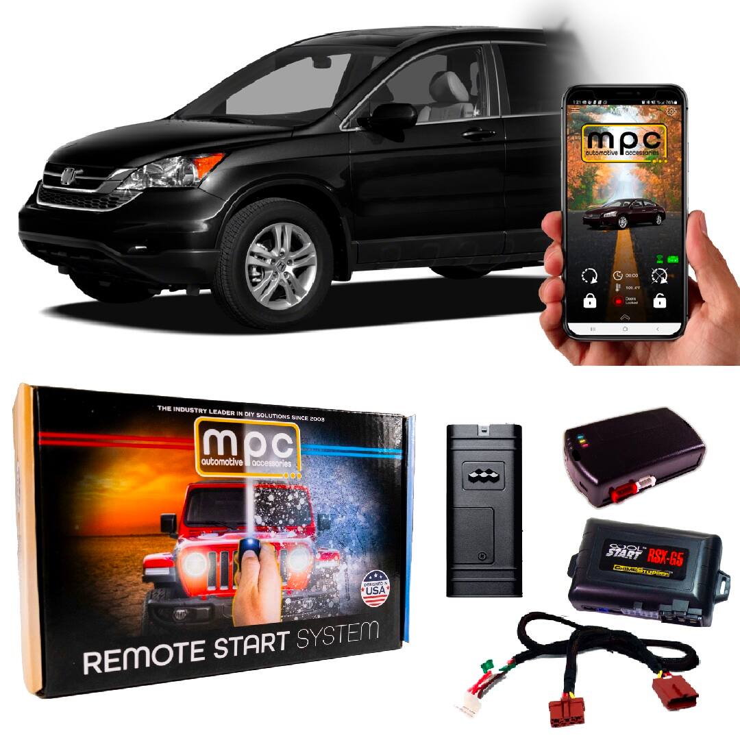 MPC - Smartphone/OEM Remote Activated Remote Start Kit For 2007-2011 Honda CR-V - Black