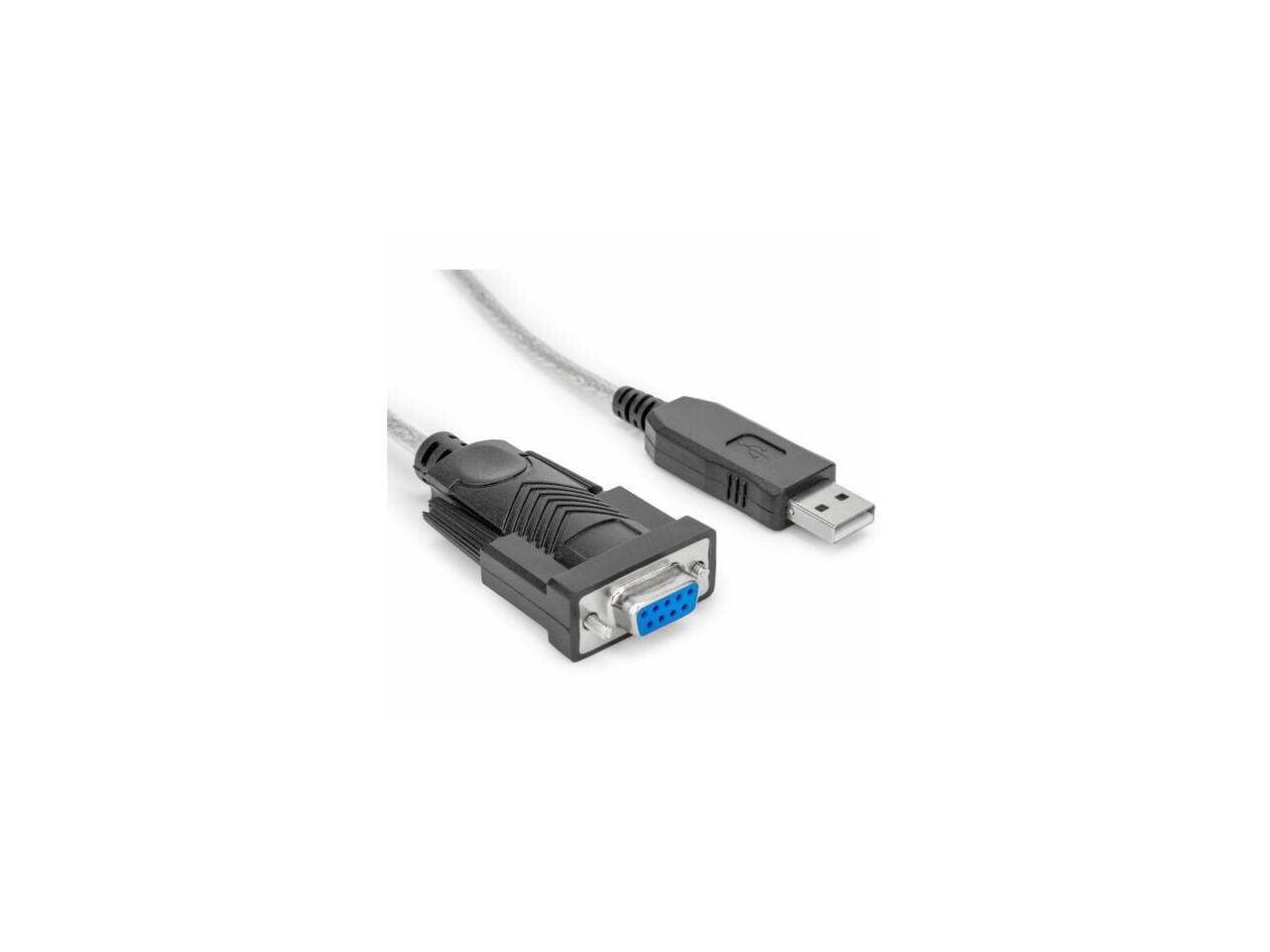 Alt View 5. Rocstor - Rocstor 1-Port USB to RS232 Adapter Cable, 6 ft, COM Retention, DB-9 Male.