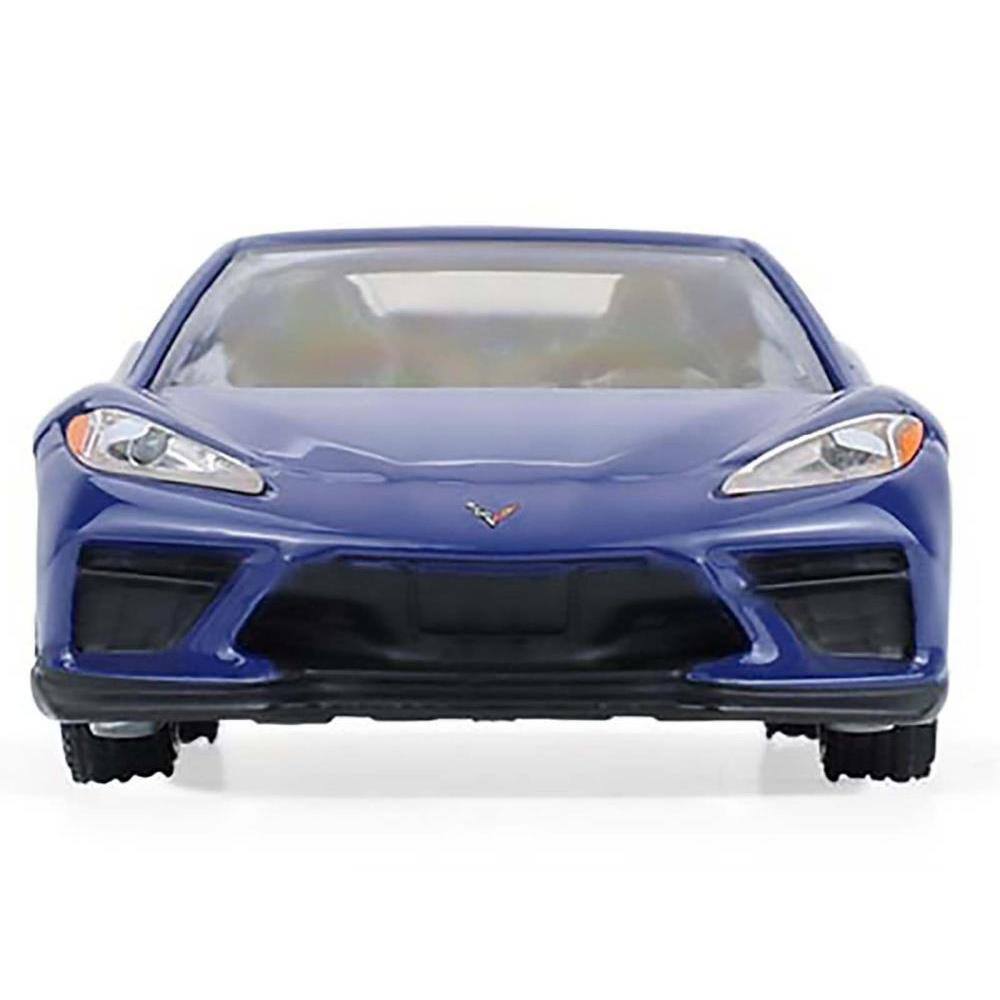 Back. Greenlight - 2021 Chevrolet Corvette Stingray Convertible Elkhart Lake Blue "GreenLight Muscle" Series 30 1/64 - Blue.