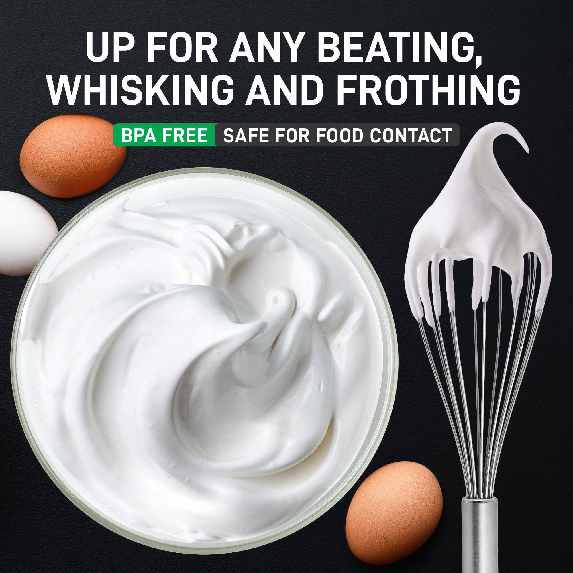 UP FOR ANY BEATING, WHISKING AND FROTHING  
BPA FREE  
SAFE FOR FOOD CONTACT