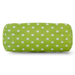 Majestic Home - Bolster Pillow Polka Dot (Small) Lime - Green
