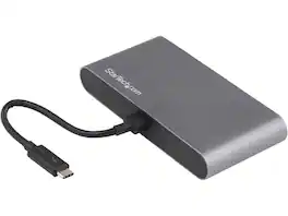 StarTech.com - Thunderbolt 3 Mini Dock - Dual 4K 60Hz DP, 2x USB-A, GbE, 28cm Cable - TB3 Multiport Adapter for Mac/Windows