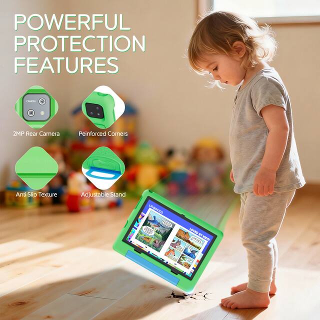 POWERFUL PROTECTION FEATURES

CAMERA
2MP Rear Camera
Peinforced Corners
Anti-Slip Texture
Adjustable Stand

LINGOKIDS
LOVED BY KIDS!