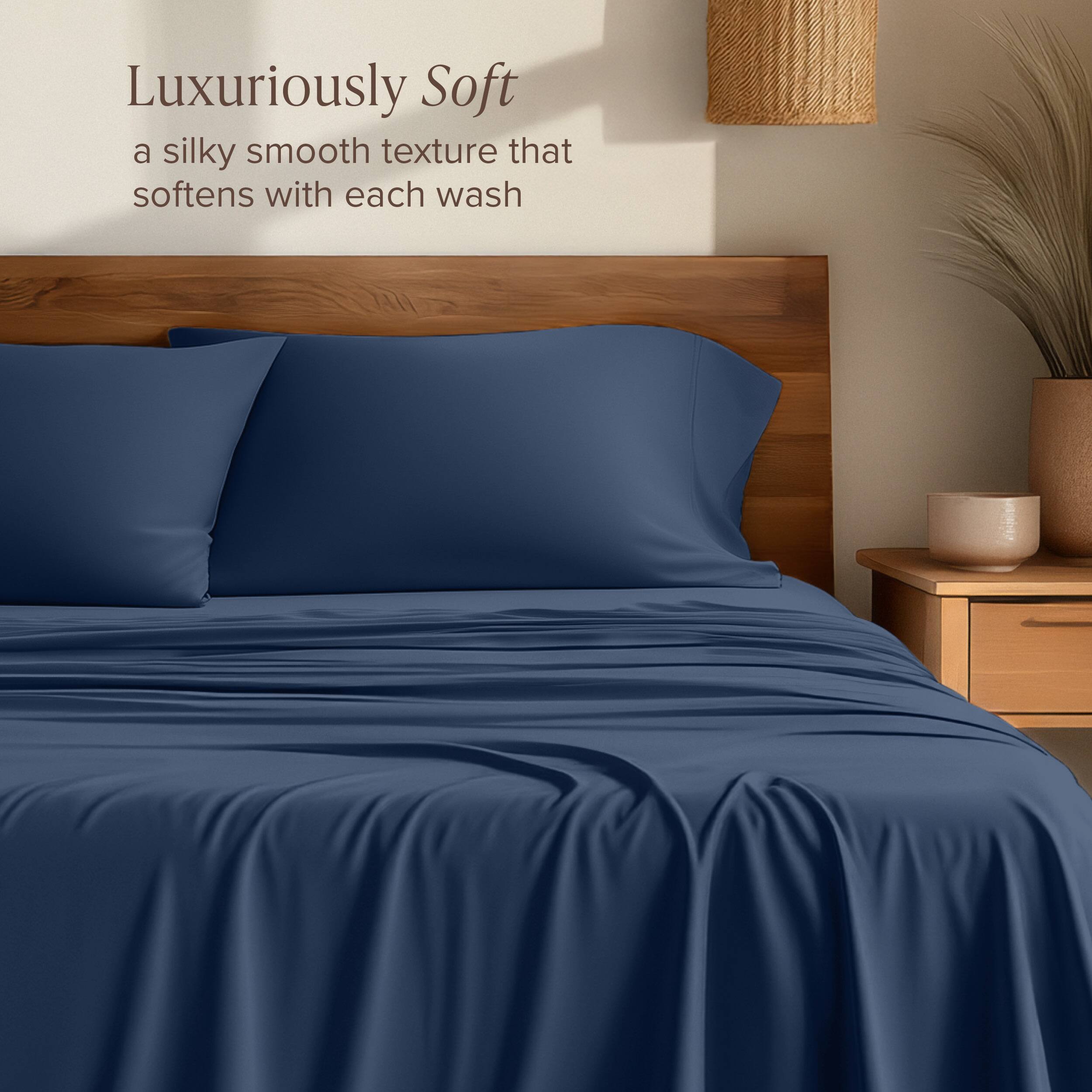 Luxuriously Soft  
a silky smooth texture that softens with each wash