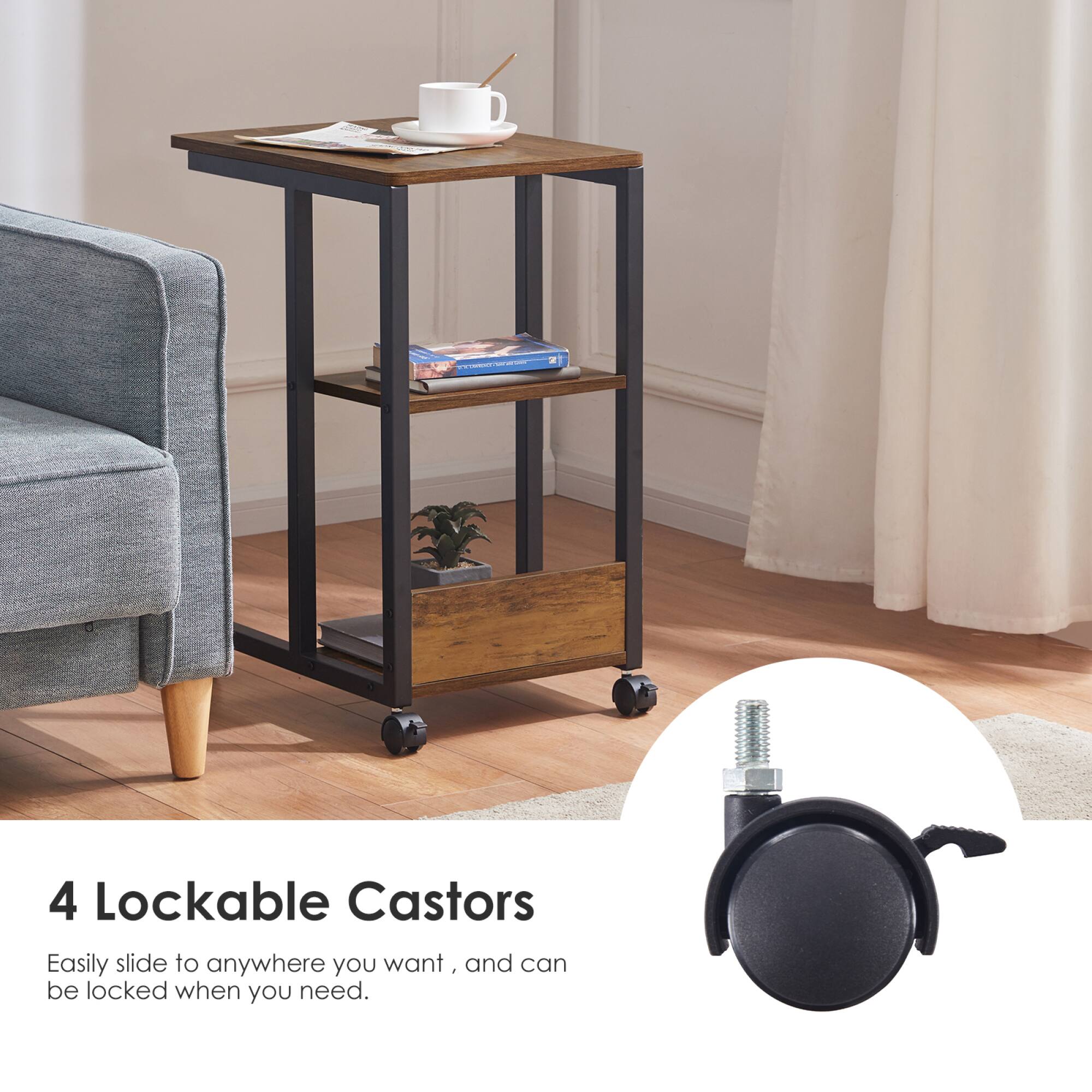 4 Lockable Castors

Easily slide to anywhere you want, and can be locked when you need.