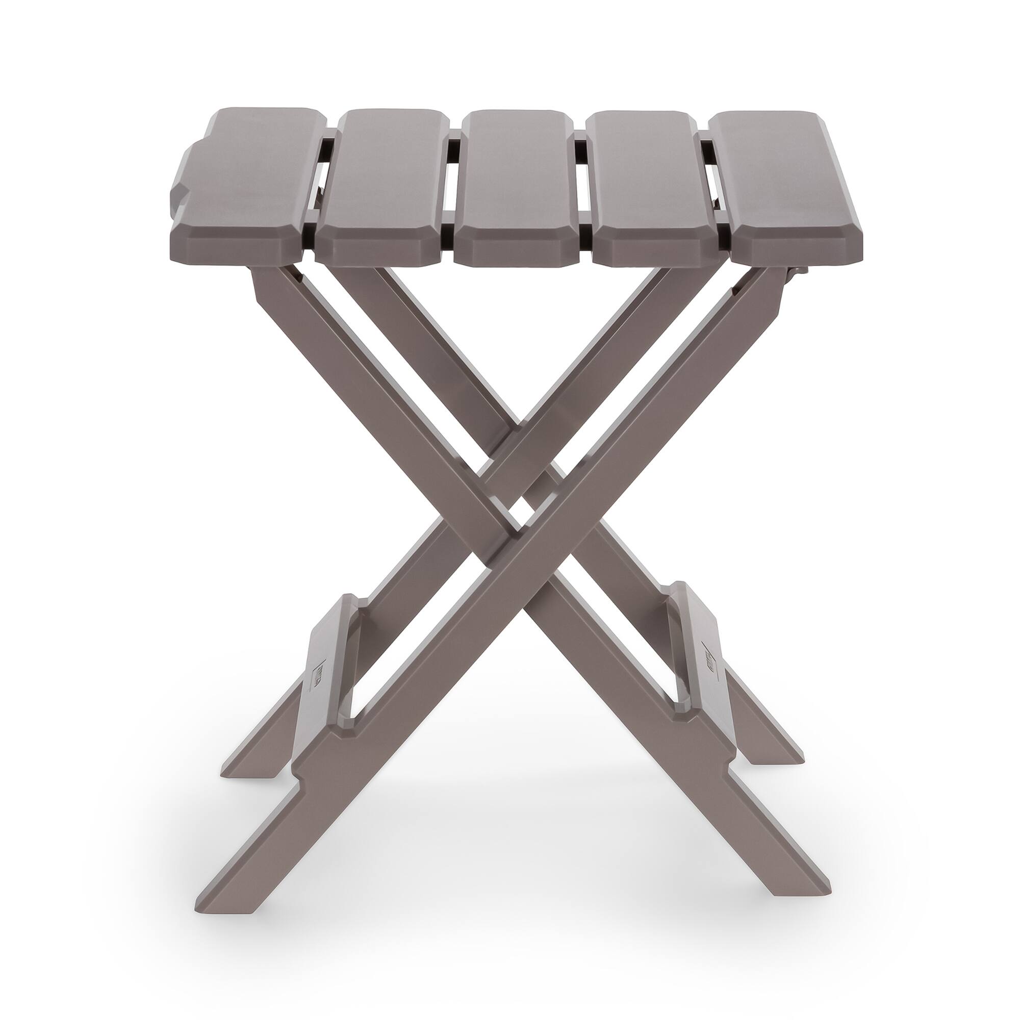 Alt View 8. Camco - Camco Adirondack Portable Outdoor Camping Plastic Folding Side Table, Taupe - Taupe.