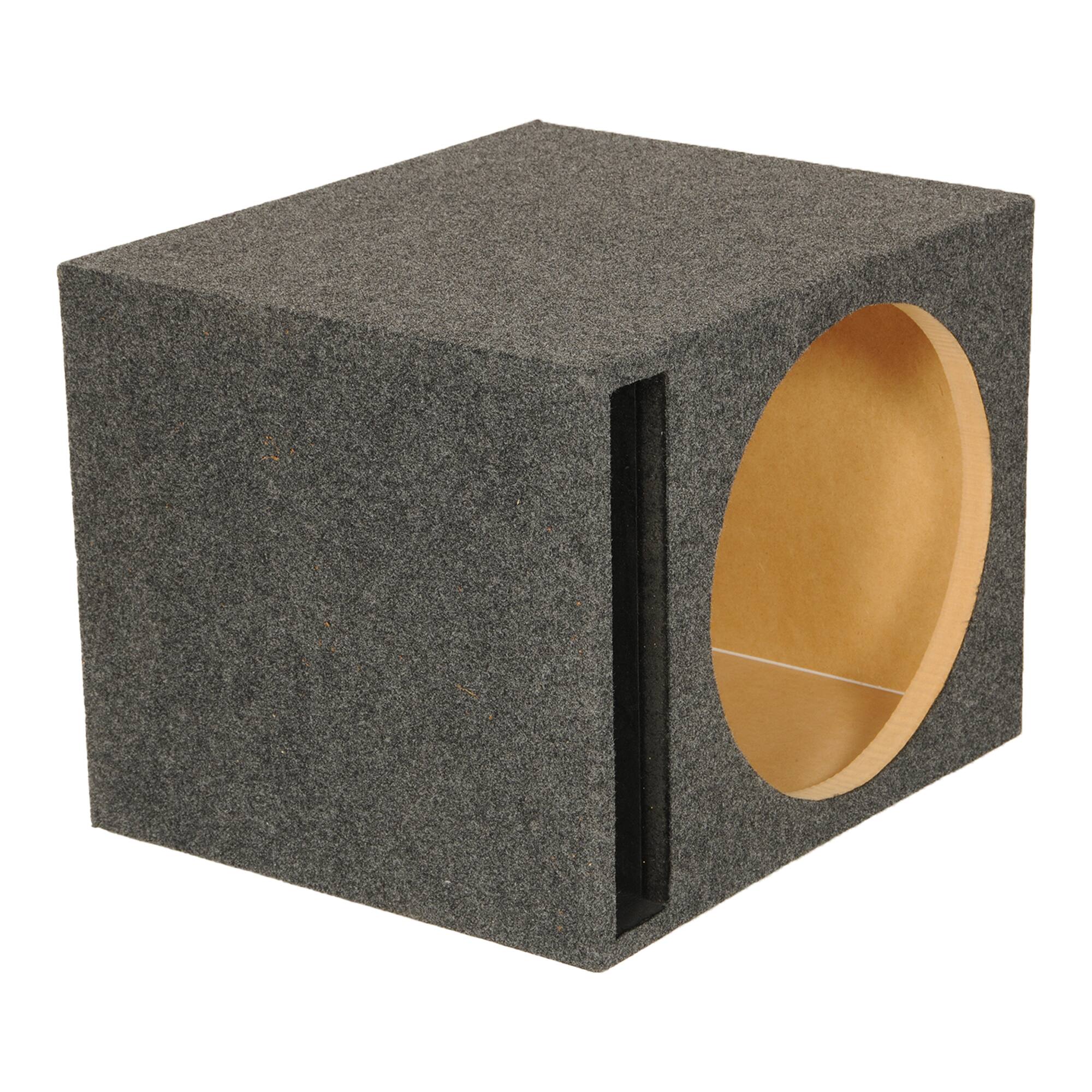 Alt View 5. QPower - QPower 15" Heavy-Duty Single Vented Vehicle Subwoofer Enclosure Woofer Box, Gray - Charcoal Black.