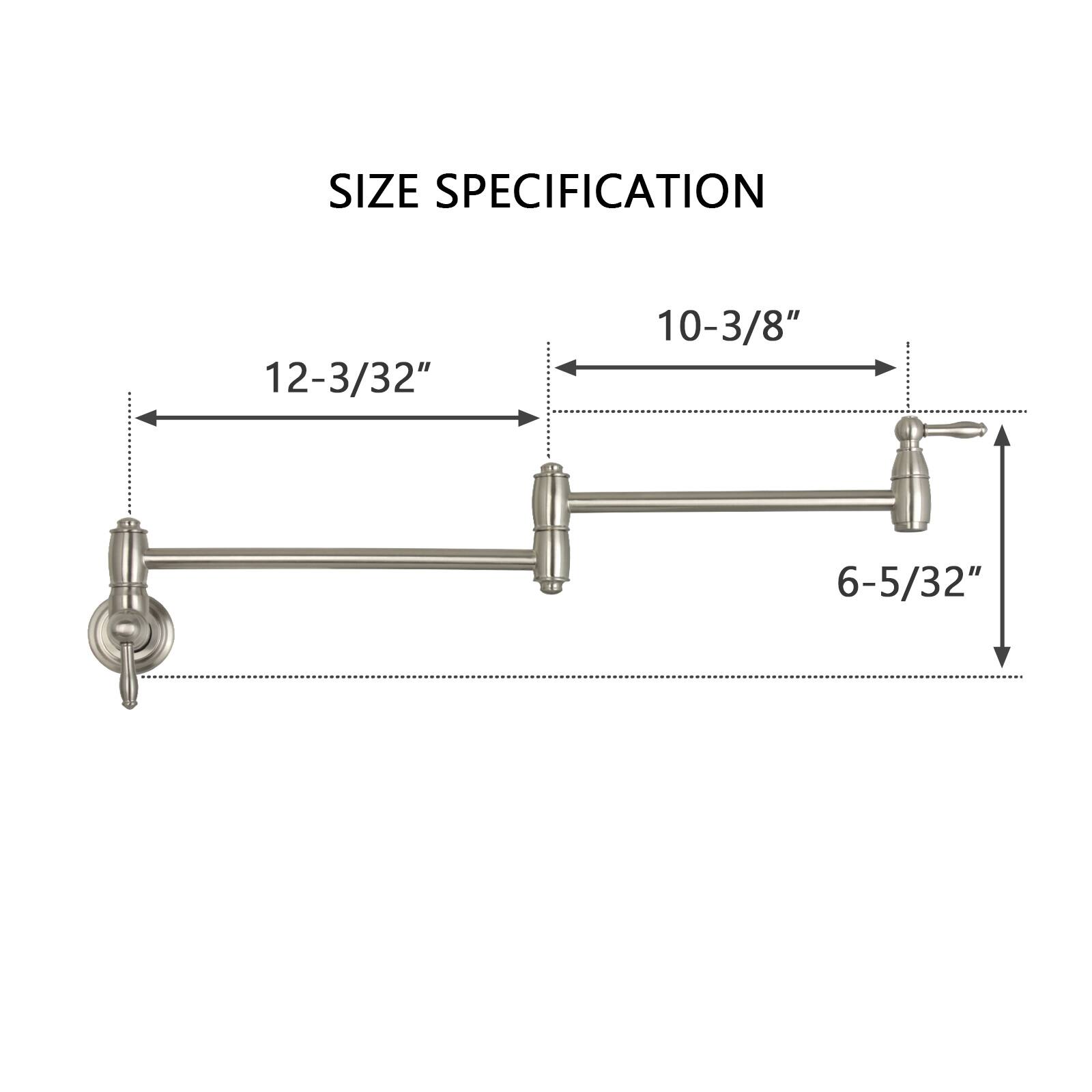 SIZE SPECIFICATION  
12-3/32"  
10-3/8"  
6-5/32"