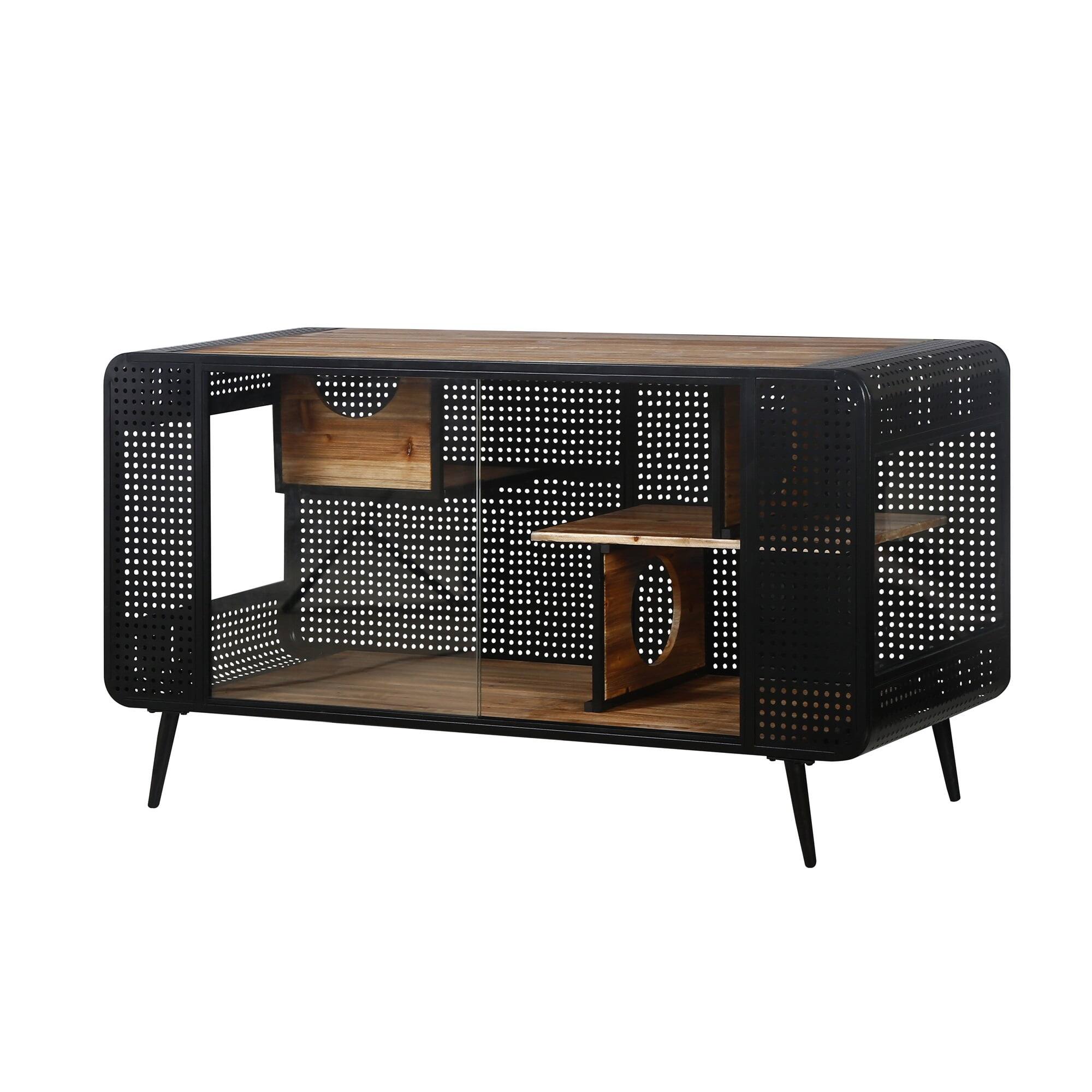 Alt View 2. Pefilos - 55" Cat House for Indoor Cats with Tempered Glass, Transparent Cat Playpen Cat Condo for Large Cats.