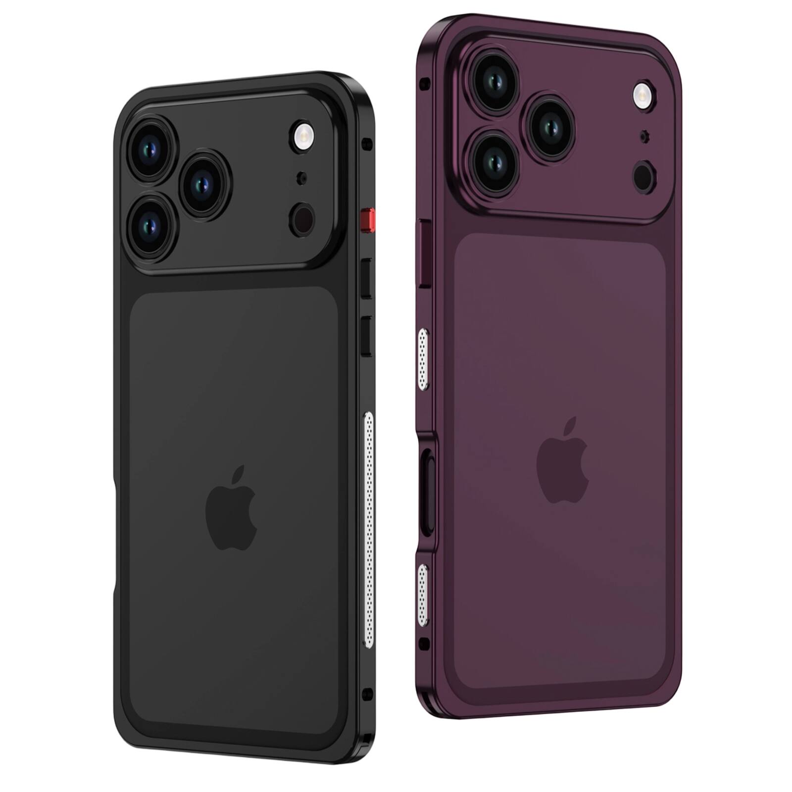Alt View 7. UUCOVER - Slim Metal Bumper Case for Apple iPhone 18 Pro with Metal Lens Cover, Backless Heat Dissipation Shockproof Rugged Frame - Winered.