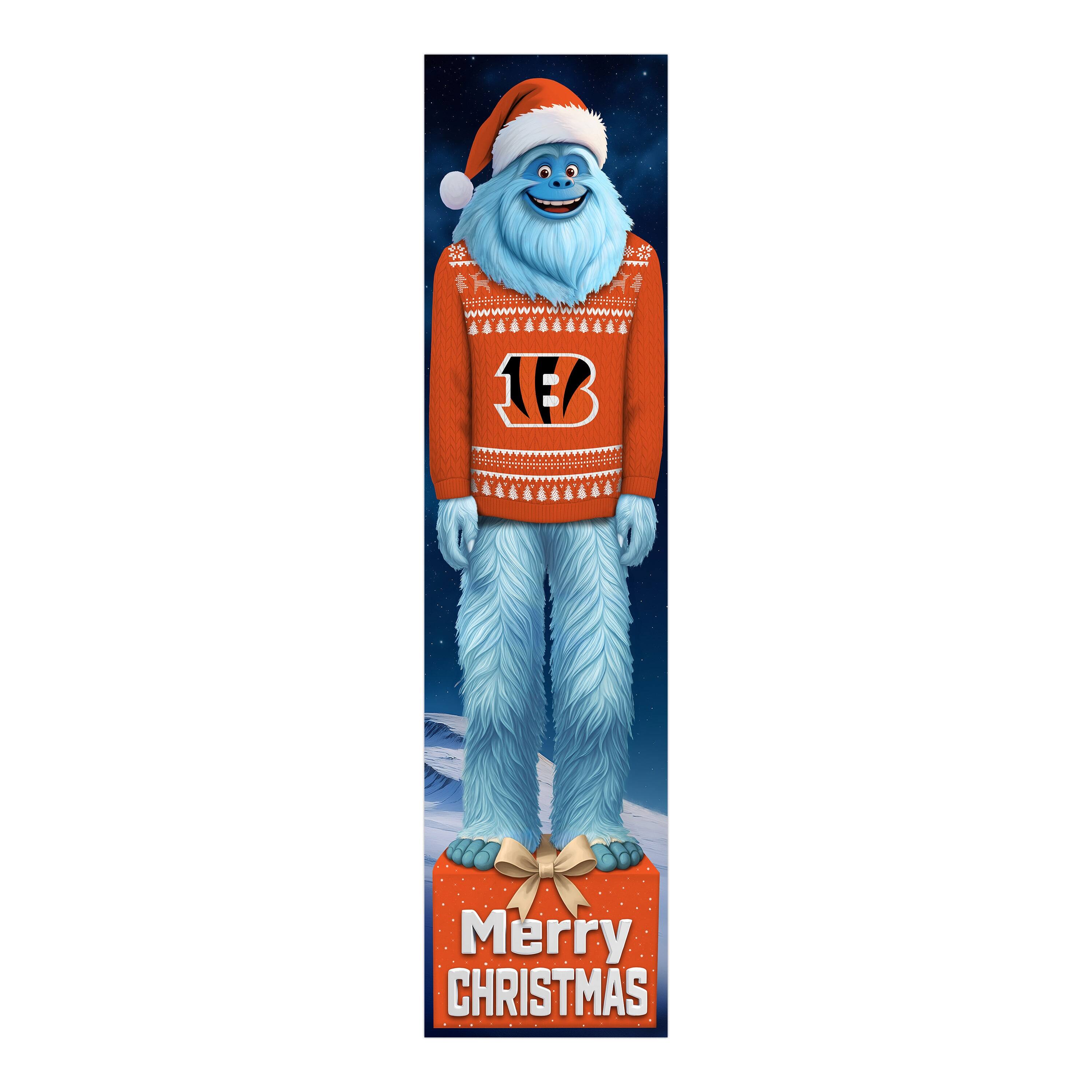 Fan Creations - Cincinnati Bengals 48" Yeti Christmas Leaner - Multicolor