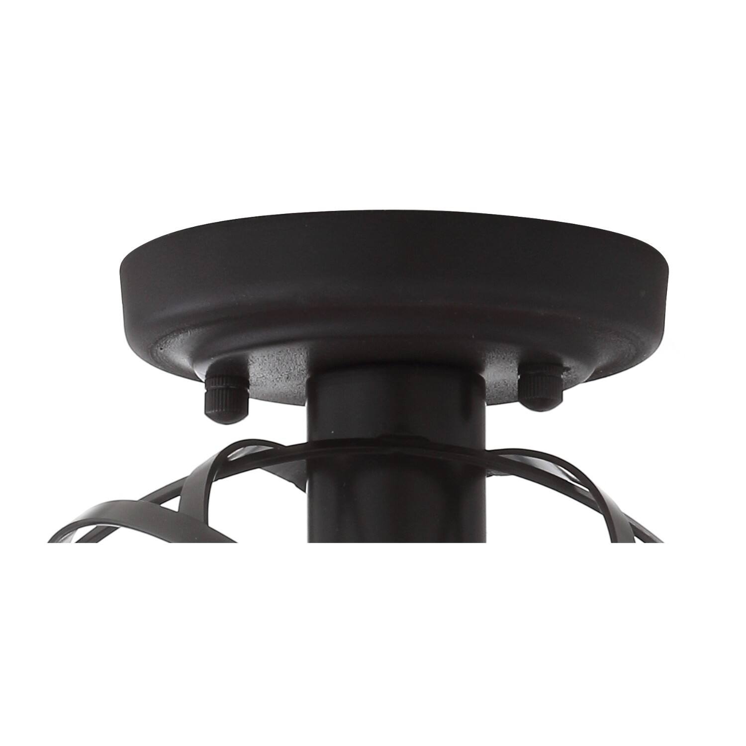 Alt View 4. Jonathan Y - Alba 8.5" Orb Metal LED Flush Mount, Oil Rubbed Bronze - Oil Rubbed Bronze.
