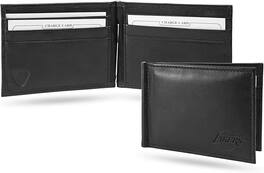 Rico Industries - Los Angeles Lakers NBA RFID Blocking Shield Black Leather Moneyclip Wallet - Multi