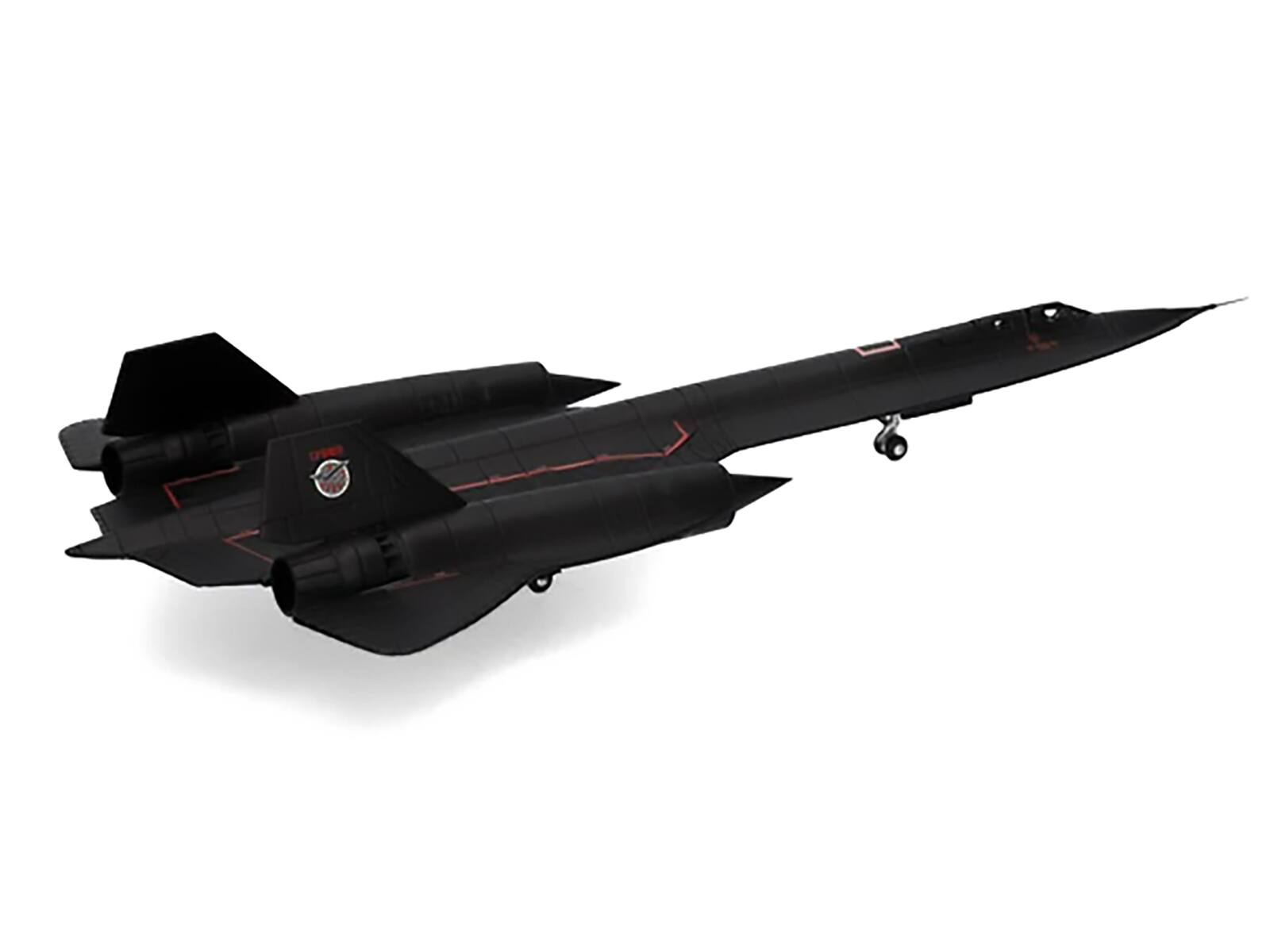 Alt View 2. Herpa - Lockheed SR-71A Blackbird Stealth Aircraft "9th Strategic Reconnaissance" US Air Force 1/200 Diecast Model by Herpa.