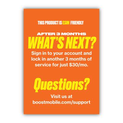 Boost Mobile Preloaded SIM Card, Bring Your Own Device, 3month Plan - Unlimited Talk/Text and Data Boost Mobile Preloaded SIM Card, Bring Your Own Device, 3month Plan - Unlimited Talk/Text and Data