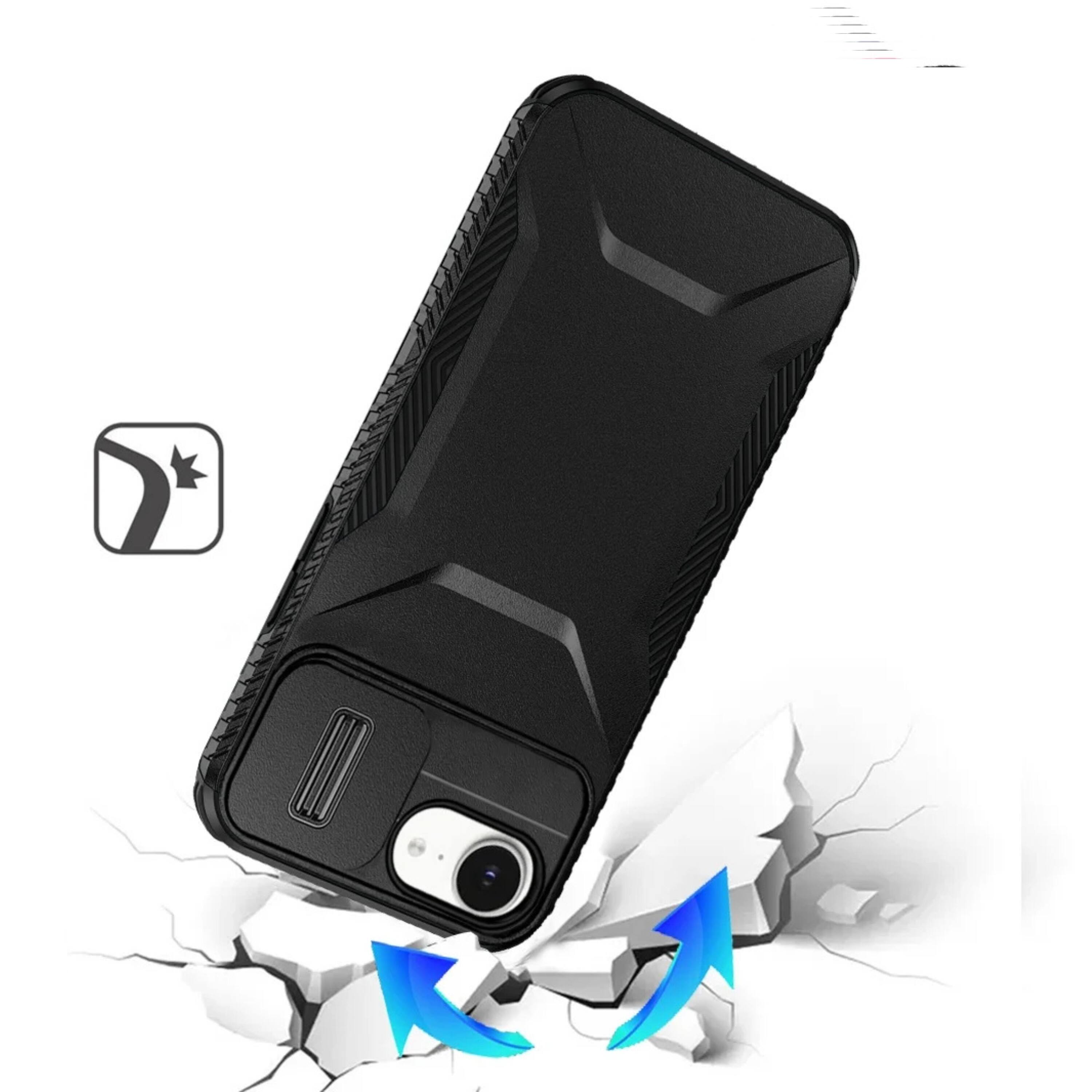 Kitcheniva Rugged Side Grip Sliding Lens Cover Dual Layer Phone Case ...