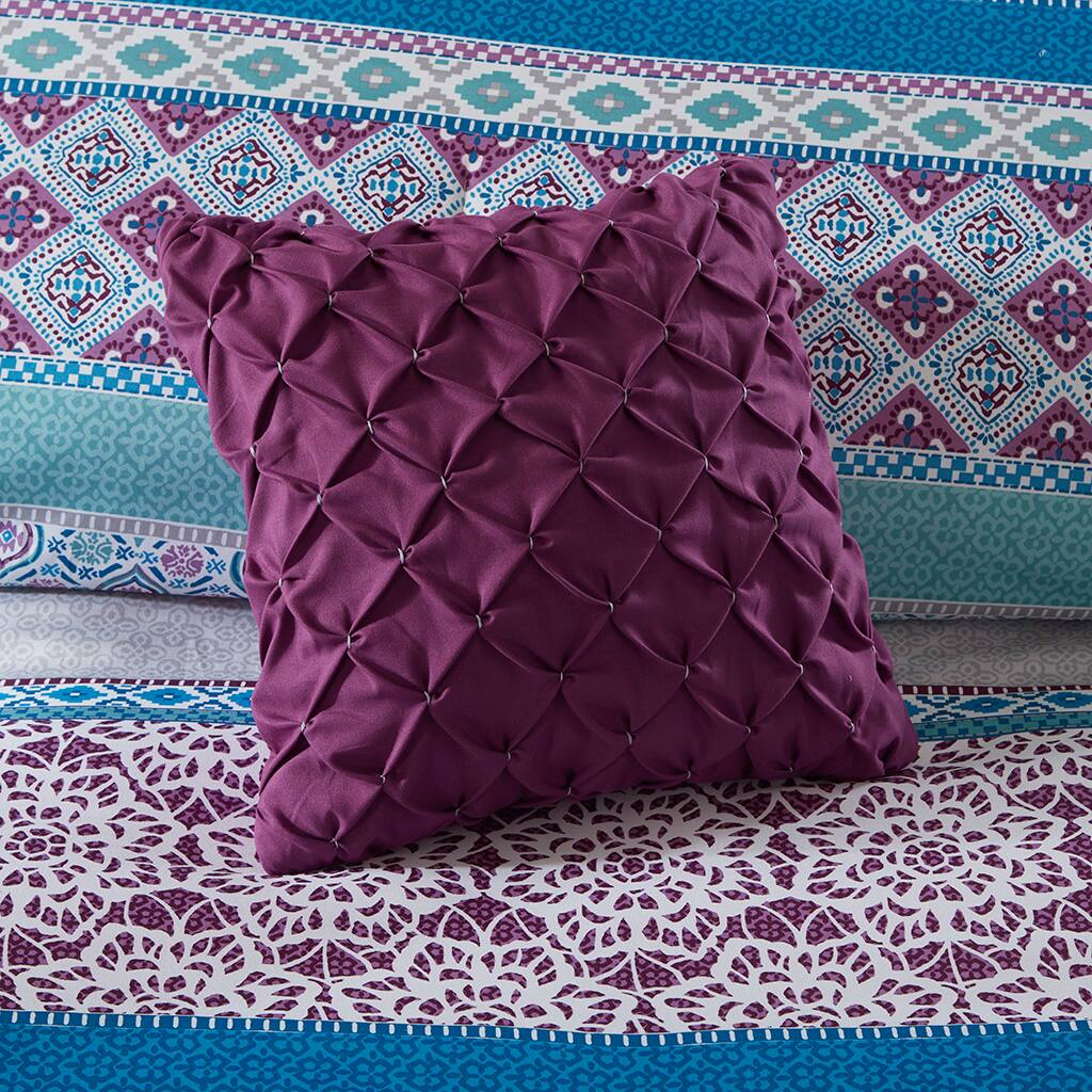 Alt View 1. Gracie Mills - Gracie Mills Merewen Printed Comforter Set - Purple.