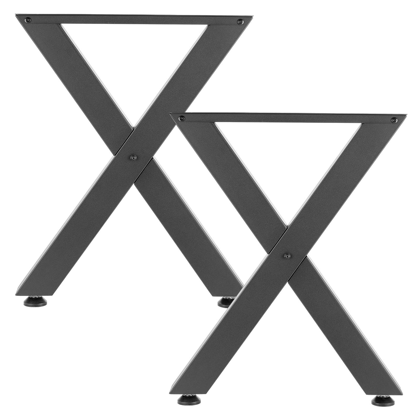 Alt View 5. VEVOR - Table Legs, 29.5" H x 23.6" W Steel Furniture Legs, Modular Design, Easy Assembly, 2204 lbs Max Load Heavy Duty - Black.