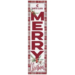 Jardine - Santa Clara Broncos 12'' x 48'' Outdoor Christmas Leaner - White