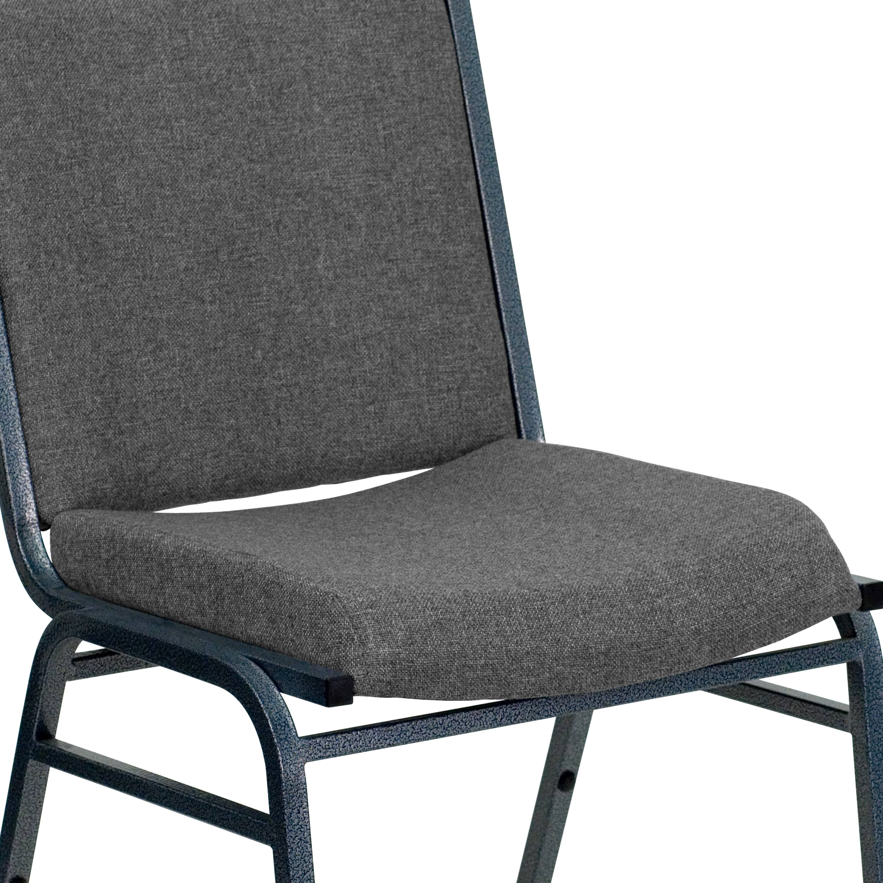 Alt View 9. Emma + Oliver - Heavy Duty Reception/Guest Stack Chair - Gray Fabric.