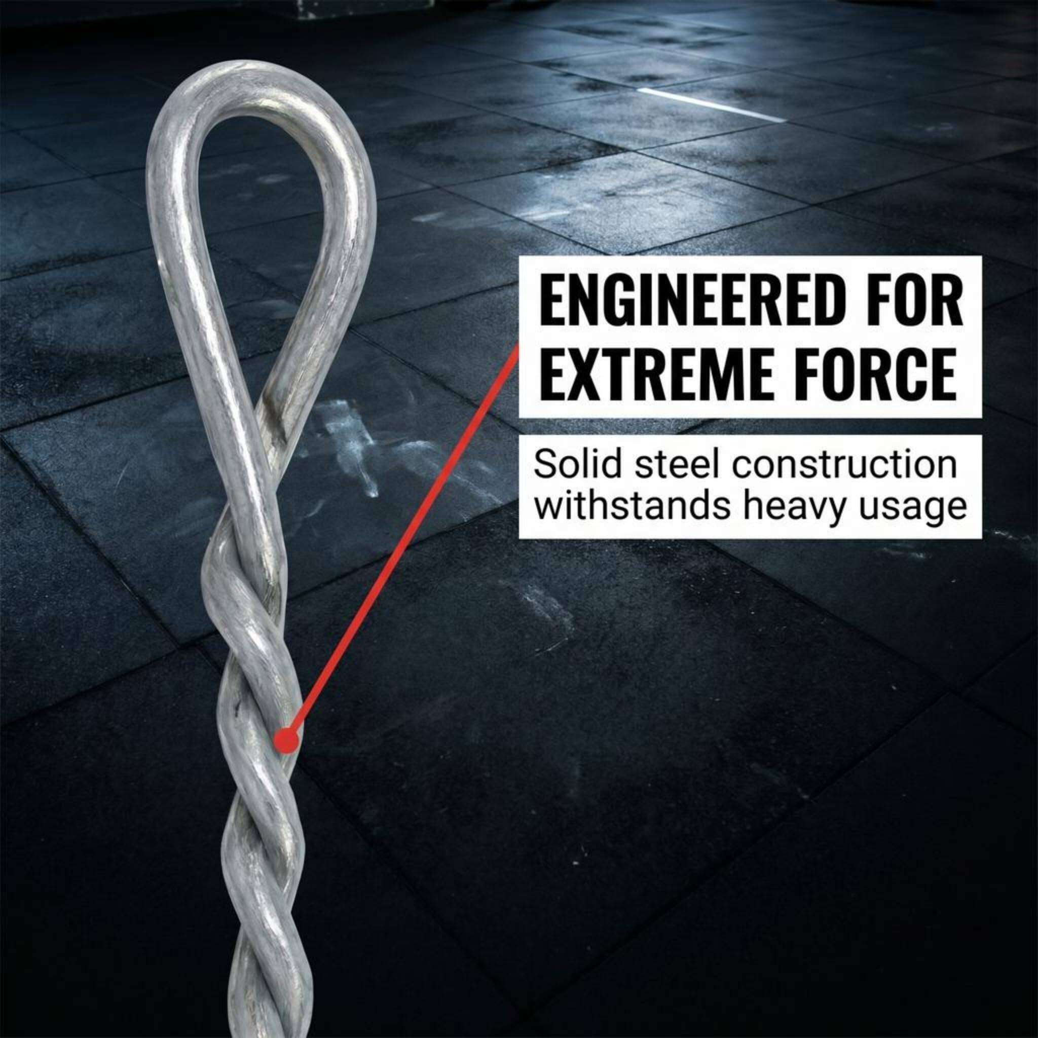 ENGINEERED FOR EXTREME FORCE  
Solid steel construction withstands heavy usage