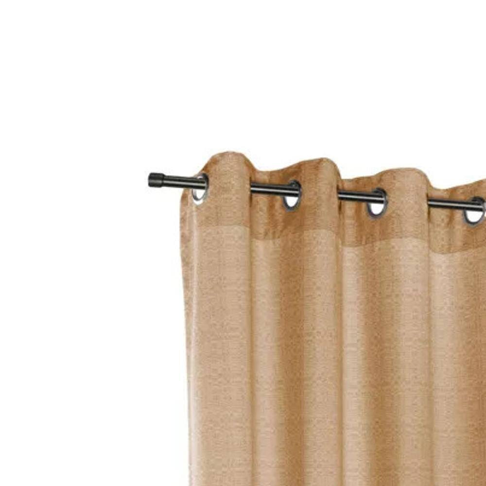 Angle. Pawleys Island - Pawleys Island Sunbrella Outdoor Gazebo Grommeted Textured Curtain Panel - 50" x 84" Linen/Sesame - linen-sesame.