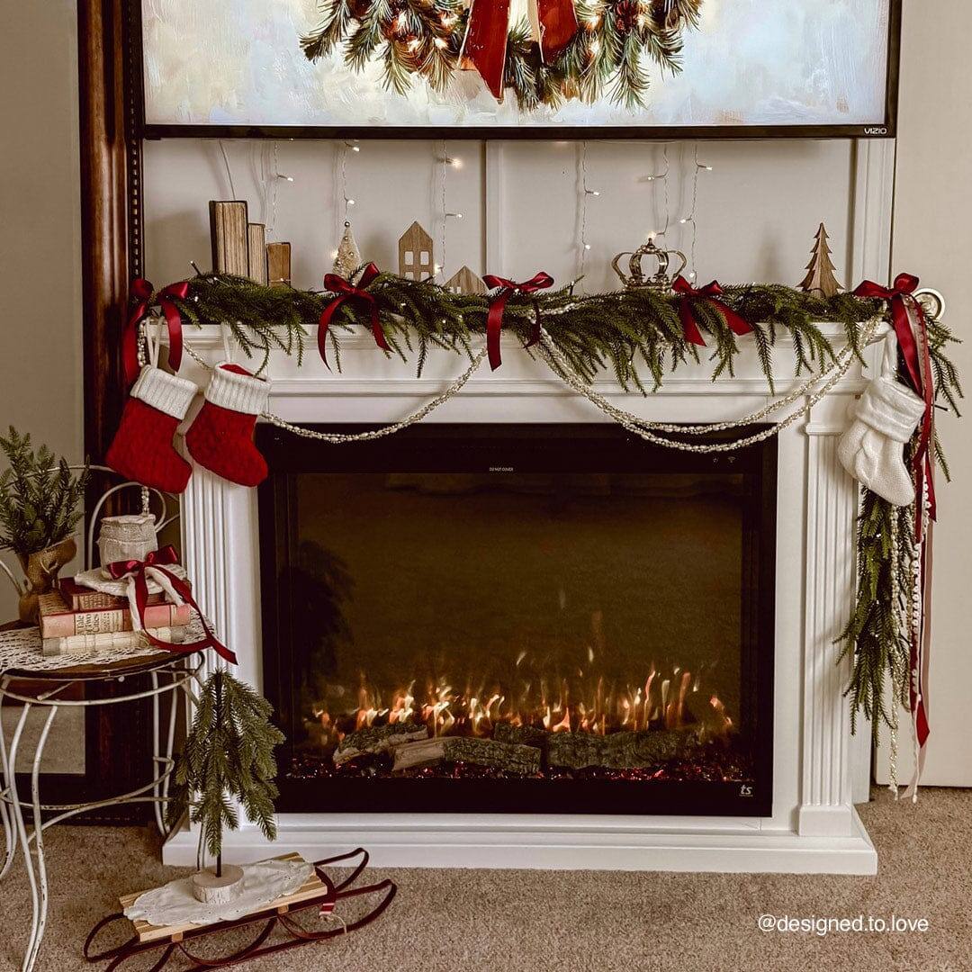 Alt View 1. Touchstone Home Products - 38 in. Wall Mounted Recessed Fireplug Pro Electric Fireplace Insert 1500W - Black.