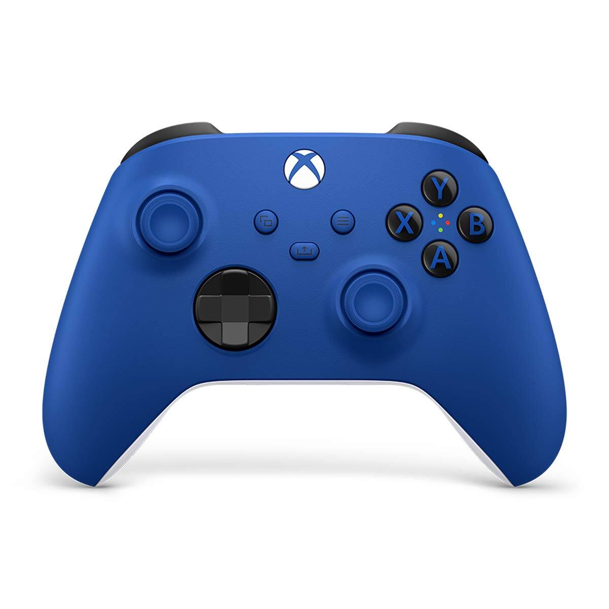 Angle. Microsoft - Xbox Wireless Controller for Series X, Series S, Windows with MightySkins Custom Skin Code - Shock Blue - Shock Blue.