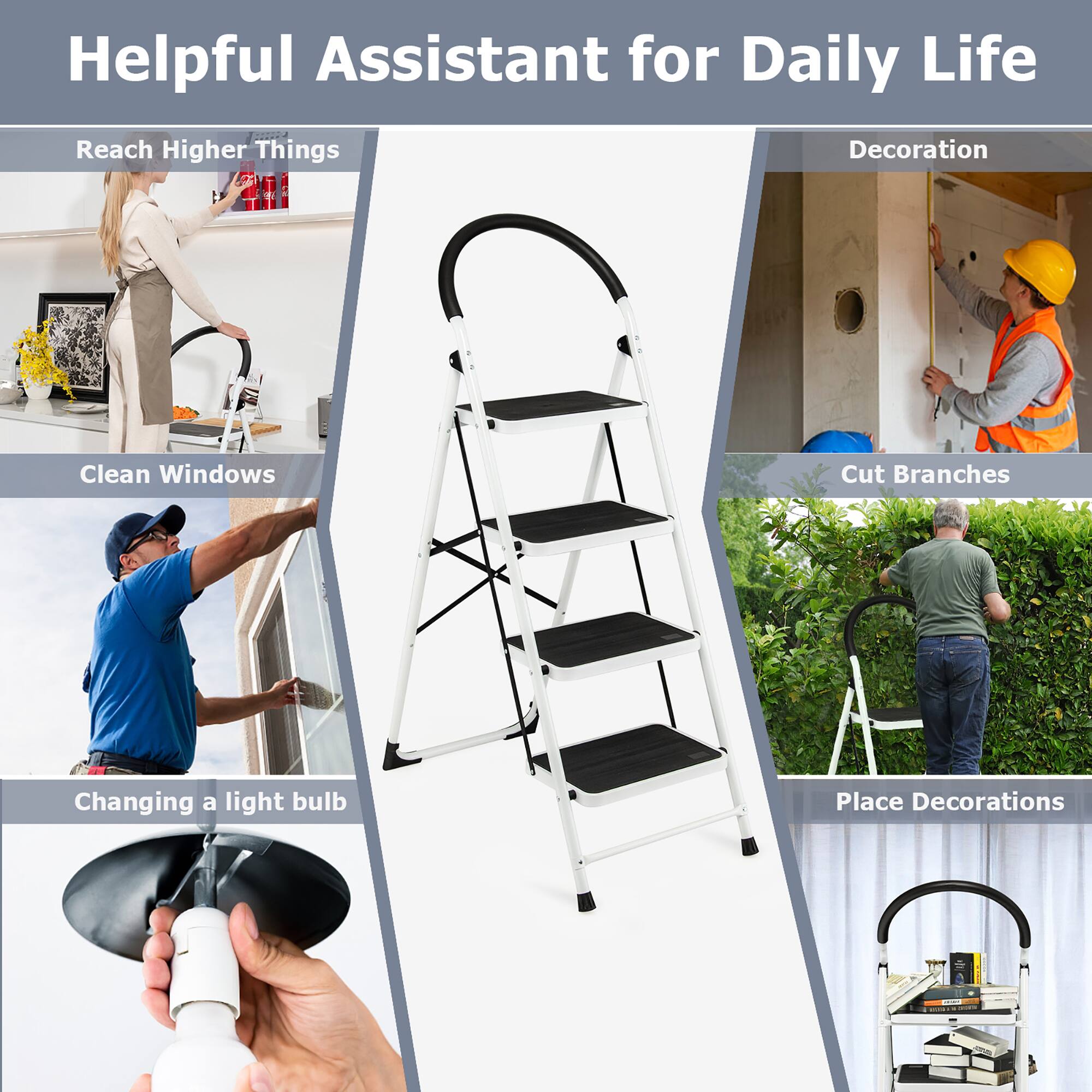 Helpful Assistant for Daily Life

- Reach Higher Things
- Clean Windows
- Changing a light bulb
- Decoration
- Cut Branches
- Place Decorations