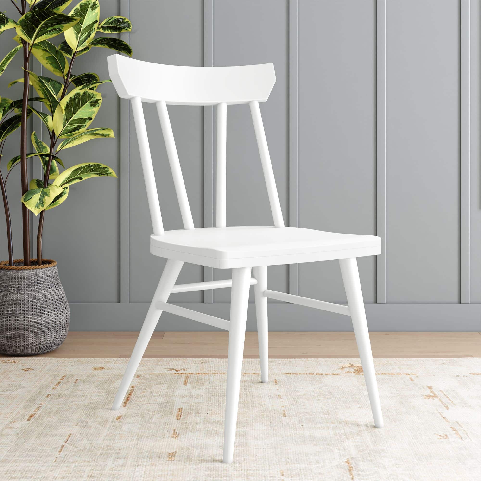Photos - Chair Windsor Plank+Beam - Dining - White 2800320000-002 (1 pack)