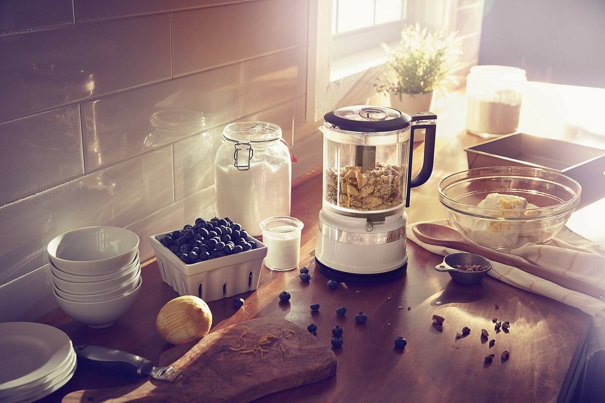 Alt View 3. KitchenAid - 5-Cup Food Chopper with Multi-Purpose Blade and Whisk Accessory, White - White.