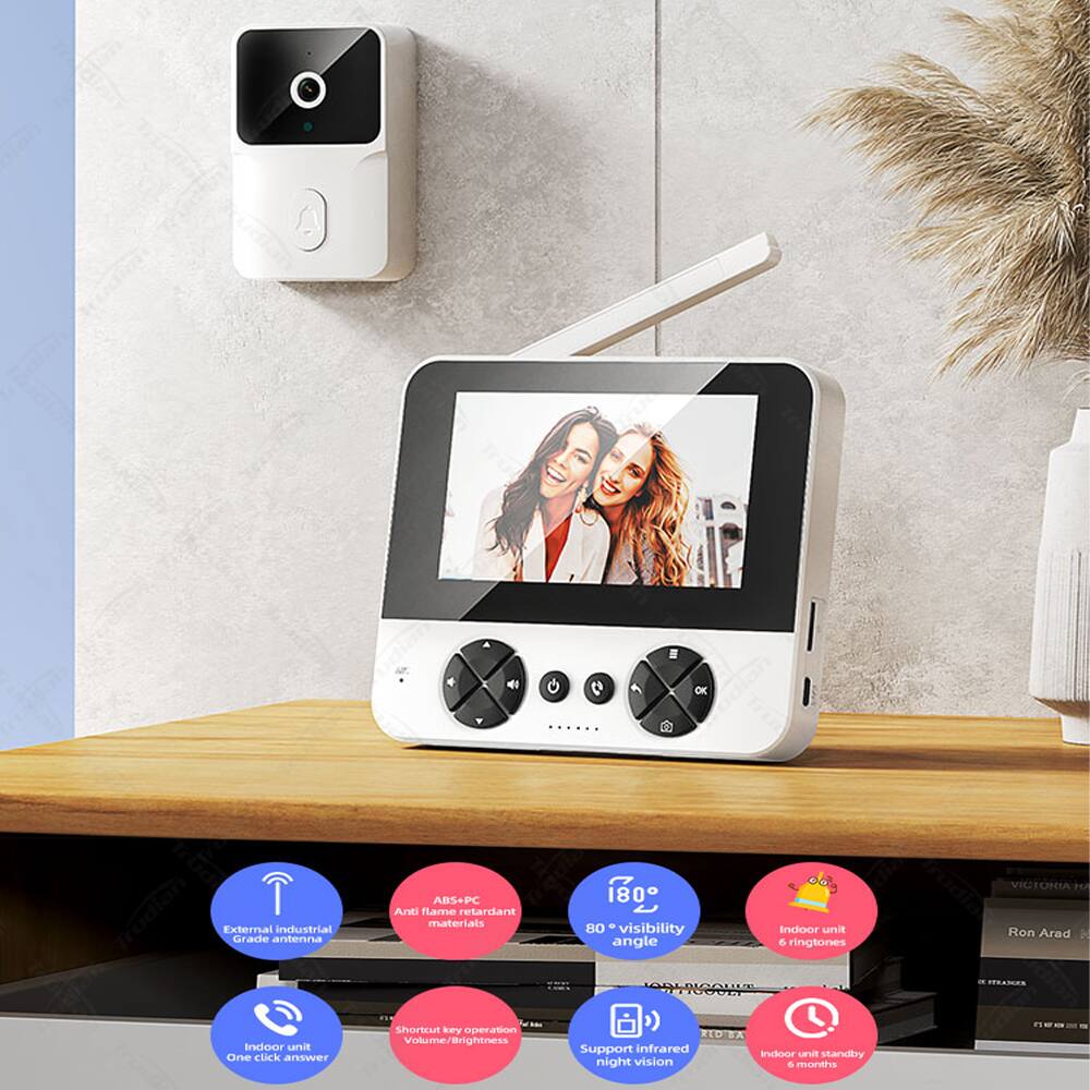 A OK External industrial Grade antenna ABS+PC Anti flame retardant materials 180° 80° visibility angle Indoor unit One click answer Short key operation Volume/Brightness Support infrared night vision Indoor unit standby 6 months 6 ringtones VICTORIA P Ron Arad ALBICOIIA - SERASLES