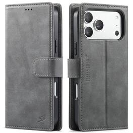 UUCOVER - Detachable Magnetic Card Wallet RFID Blocking Case for iPhone 17 Pro Max PU Leather Stand Compatible with MagSafe Cover - Gray