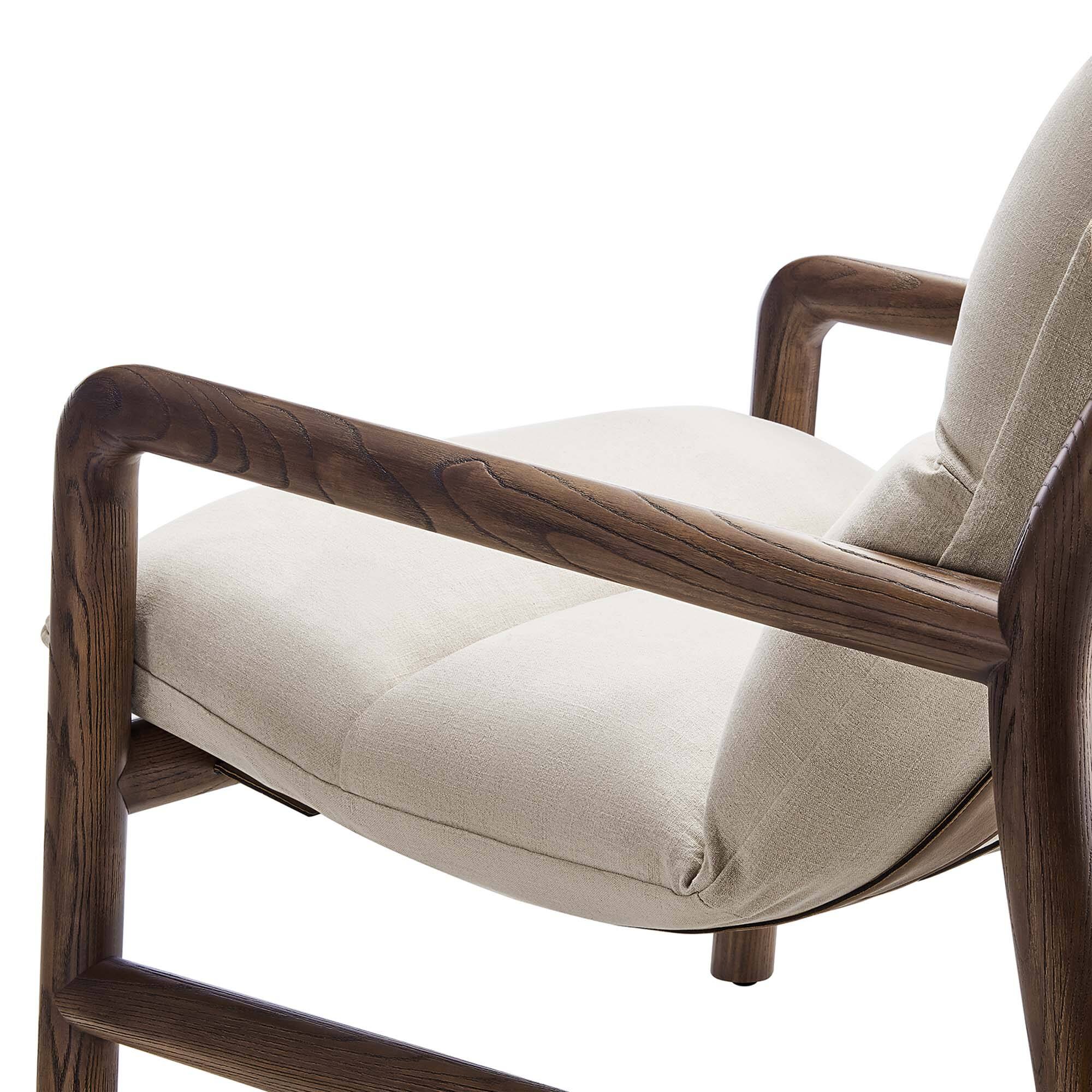 Alt View 6. Modway - Paxton Wood Sling Chair by Modway - Dune Fabric Walnut.