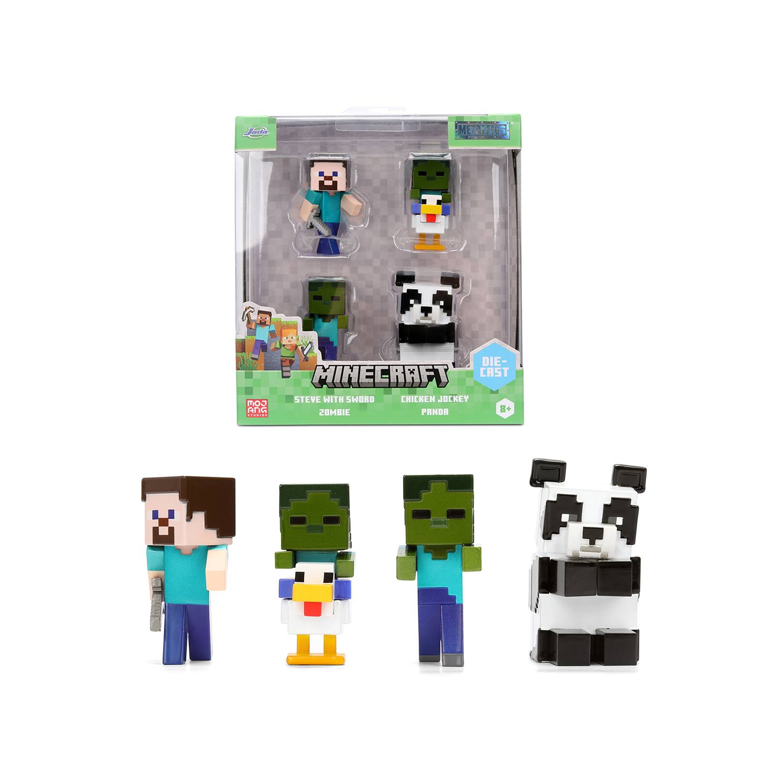 Set of 4 Diecast Figures "Minecraft" Video Game Wave 7 "Metalfigs" Series Diecast Models by Jada