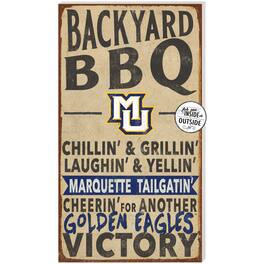 Jardine - Marquette Golden Eagles 11'' x 20'' Indoor/Outdoor BBQ Sign - Brown