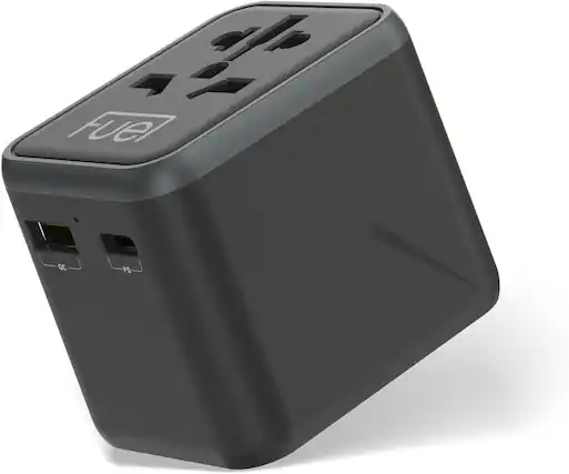 Front. Case-Mate - Case-Mate FUEL 20W World Travel Adapter - Black.