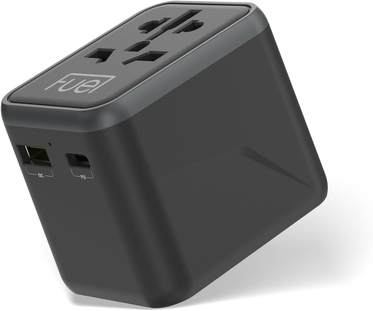 Front. Case-Mate - Case-Mate FUEL 20W World Travel Adapter - Black.