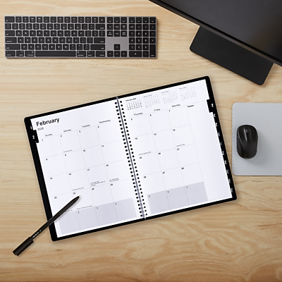 Alt View 6. Staples - 2026 8" x 11" Monthly Planner - Black.
